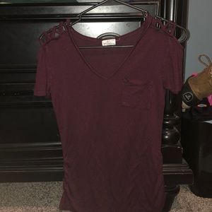 Burgundy t-shirt